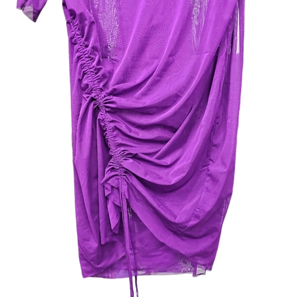 NEW Wolford Ladies Transparent Soft Tulle Yoon Beach Cover Up In Amethyst Size M - Picture 9 of 16
